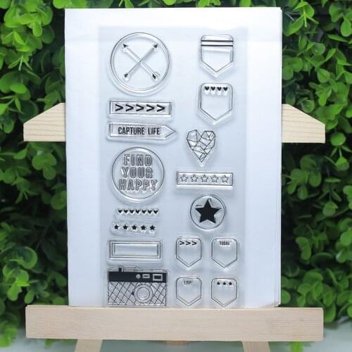 Capture life find happiness stitch tansparent clear stamps for Scrapbooking/Card Making/Stamps set stationery decoration supply
