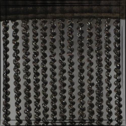Gülpınar Curtain Brown Silver Lurex Curling Rope Curtain