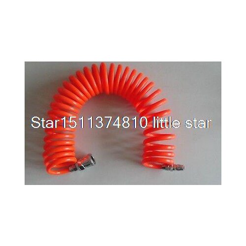 12mm(OD) x 8mm(ID) PU Recoil Air Tubing Pipe Hose 9m With Quick Connector