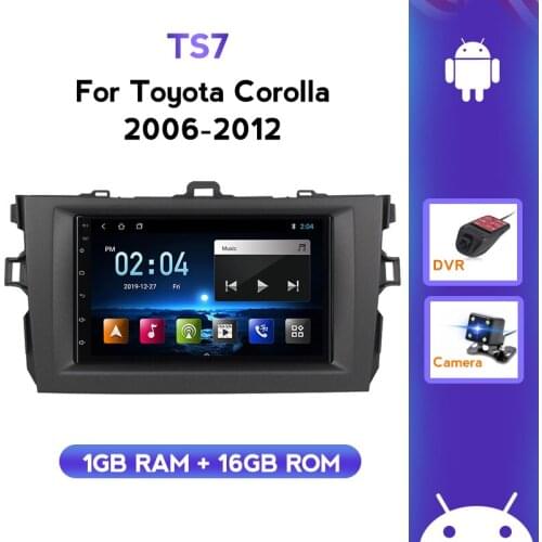 Touch Screen Android Car Radio Player For Toyota Corolla E140/150 2006 2007 2008 2009 2010 2011 2012 2 din Navigation GPS SWC BT