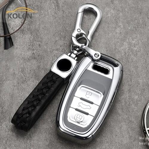 TPU + PC Car Remote Key Case Cover Shell For Audi A1 3 A4 A5 A6 A7 A8 Q3 Q5 Q7 S5 S7 B6 B7 B8 D5 Protection Fob Auto Accessories