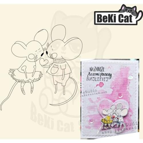 French mouse friendships Clear Stamps for DIY Scrapbooking/Card Making Fun Decoration Supplies