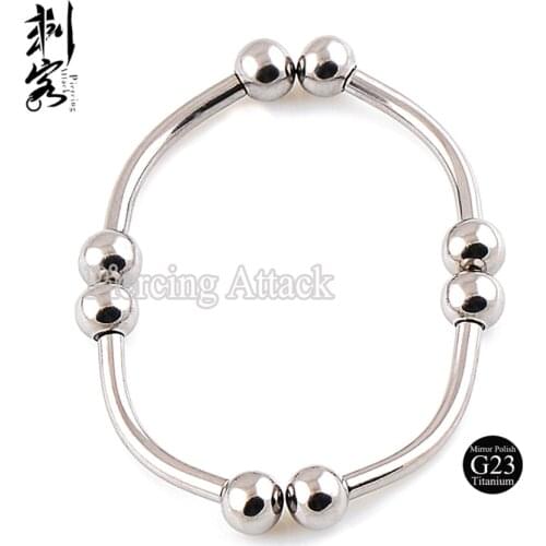 G23 Titanium Banana Internally Threaded The Thread Integrated 16G Eyebow Ring Titanium Piercing Body Jewelry Free Shipping