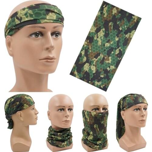 Digital Camouflage Print Fashion Neck Gaiter Breathable Seamless Tube Bandana Polyester Headband Travel Essential Accessories