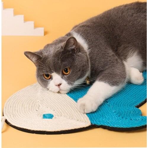 Cat Scratching Mat Natural Sisal Felt Durable Cat Scratcher Cactus Shaped Sisal Scratching Pad for Cats