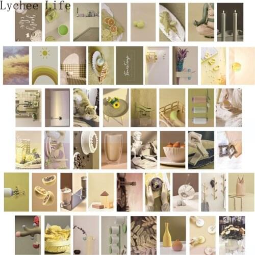 Lychee Life 50Pcs/lot Fruits Rainbow Printed Painting Wall Art Home Decoration Posters Prints Plant Pictures For Living Room