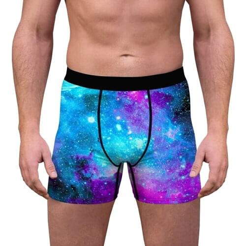 3D Digital Printing Mens Sterile Underwear Soft and Breathable Boxer Briefs