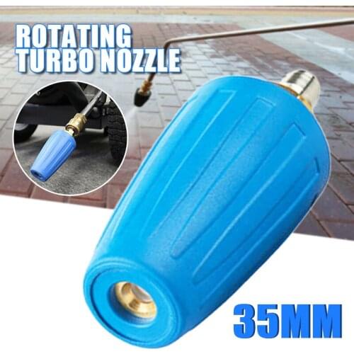 1/4" 35mm Turbo Water Nozzle Accessory High Pressure Washer Rotating Turbo Nozzle Spray Tip for Home Garden Car