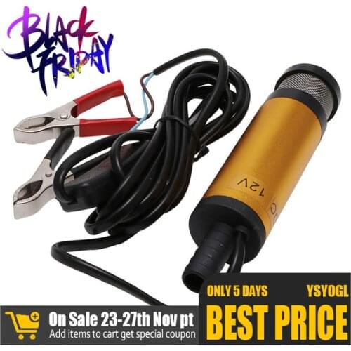 12L/min 60W 12V Aluminium alloy Submersible Pump Self priming Water Oil Diesel Fuel Transfer Pump for Car Caravan Marine Boat