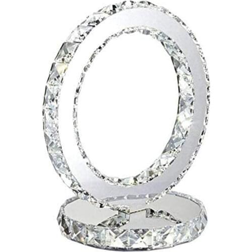 Table Lamp, LED Crystal Table Lamps, Decorative Bedside Nightstand Desk Lamp Shade for Bedroom, Kitchen,EU Plug