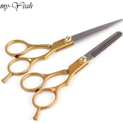 Golden Professional 6.0 Inch Stainless Steel Barber Hair Cutting Thinning Scissor Shears Hairdressing Set