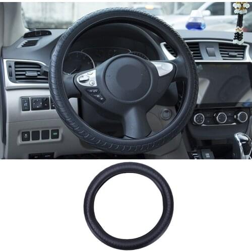 36-40cm Car Steering Wheel Braid High Quality Silicone Anti-Slip Black Car Steering Wheel Cover Car-styling Auto Accessories