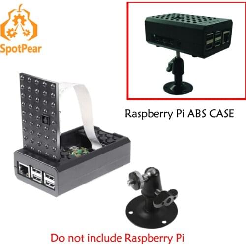 Raspberry Pi 3B+/ 4 Model B ABS Case Kit with Bracket Camera Heatsink