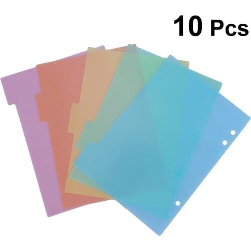 2 sets Index Page Divider Plastic Colorful Classification Page Tab For Notebook Memo Loose Leaf Sub Page Indexes (A5)