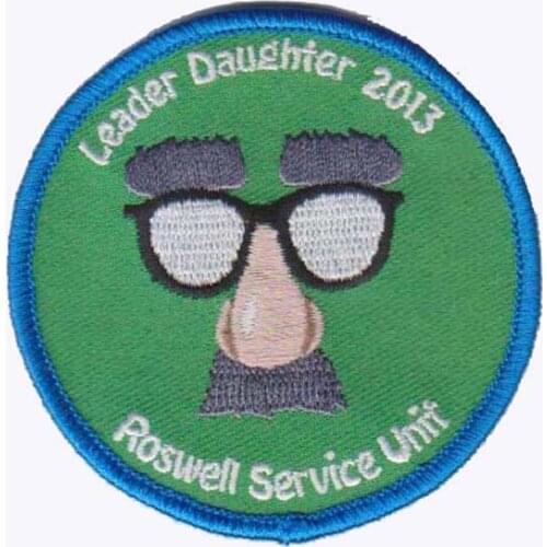 Roswell Service Unit Embroidered Patch Embroidered Tags Personalized Twill with Merrow Border and PVC backing MOQ50pcs
