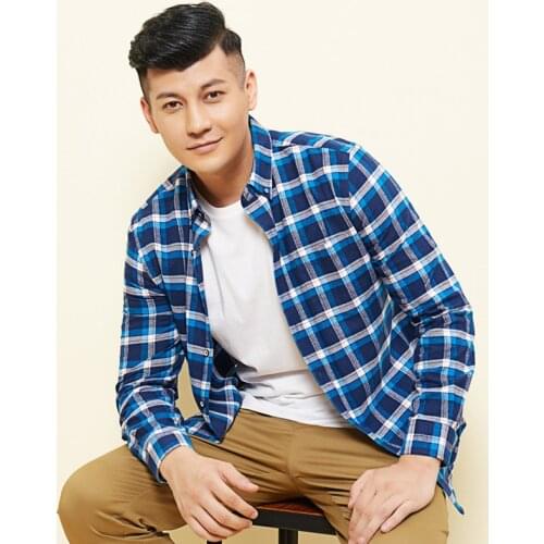 Size 8XL Large 7XL 6XL Men Long Sleeve Shirt Mens Dress Pure Cotton Plaid Shirt High Quality Mens Shirts Casual Slim Fit