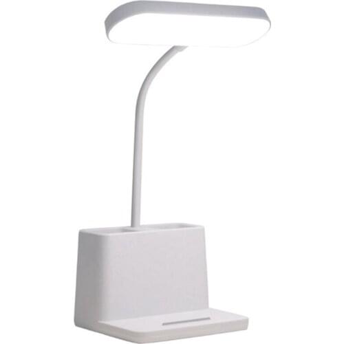 LED Desk Lamp with Pen Holder, Desk Light for Computer/Desktop, Rechargeable, Eye-Caring,for Kids, Home, Office, Dorm