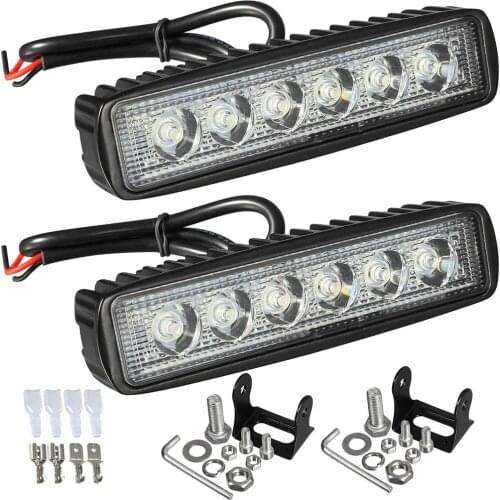 LED Light Bar White 36W 6500K Super Bright Spot Work Light Pods Single Row Off Road Driving Light Fog Light Boat Waterproof SUV