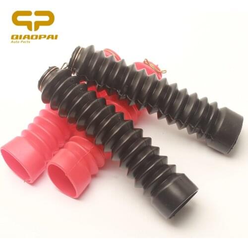 Universal Motorcycle Rubber Front Fork Sleeve Protector DIrtbike Black Red Shock Absorber Dust Cover For Scooter GY6 WY125 GN125