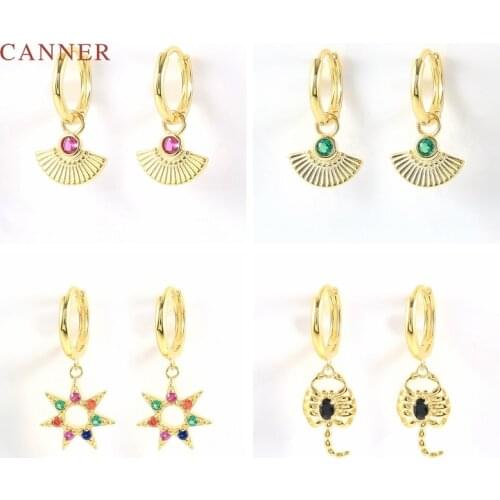 CANNER 925 Sterling Silver Earrings For Women Ins Sector Earrings Dangle Ear Piercing Pendientes Mom Gift 2021 Trend Vintage