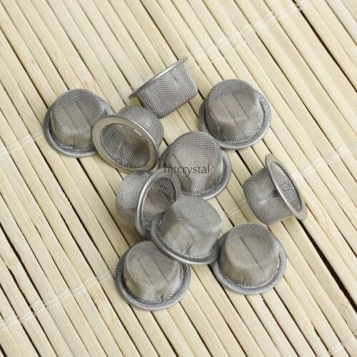10PCS Quartz Crystal Smoking Pipes Wand Metal Filters Accessories