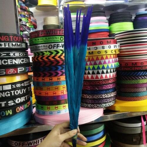 100 Pcs Sky Blue and Blue Double Color Pheasants Feathers 16-18inch/40-45cm Stage Performances Decoration Clothing Accessories