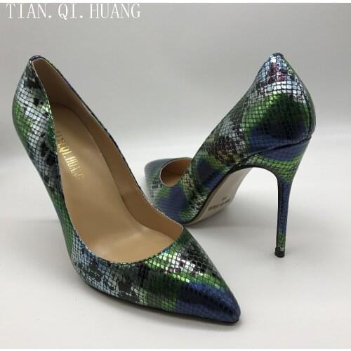 2017 Women Pumps Fashion Design High Heels Shoes High Quality Styles Genuine leather Casual Shoes Woman Spring and Autumn TIAN