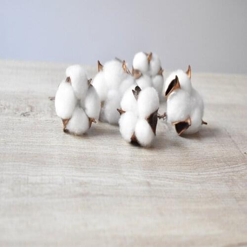 7 PCS simulation pastoral feeling really touch cotton simulation plants holiday flowers home decoration artificial flowers