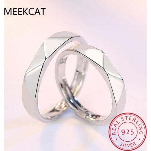 925 Sterling Silver New Jewelry Fashion Woman Opening Ring Anniversary Wedding Engagement Couple Ring Bague anillos De Prata