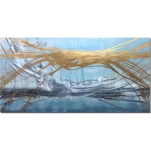 Pure Hand Painted Gold Textured Abstract Oil Painting High Quality Canvas Artwork Pieces Painting Wall Art Hot Selling For Decor