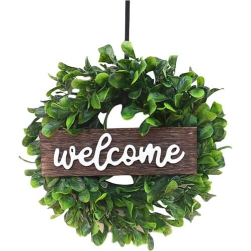 DIY Wooden Simulation Jasmine Garland Door Decor Easter Wreath Wielkanoc Ornaments For Door Hanging Garland Holiday Home Decor