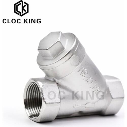 BSP 1/4" 3/8" 1/2" 3/4" 1" 1-1/4" 1-1/2" 2"Female Inline Y Mesh Strainer Threads Filter SS304 Stainless Steel filter valve