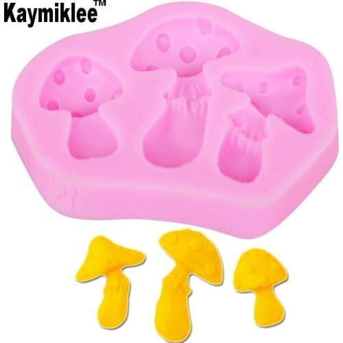 Kaymiklee M349 Mushroom Shaped Silicone Molds Fondant Cake Chocolate Mold Kitchen Baking Cake Border Decoration 8.1*5.6*1.2CM