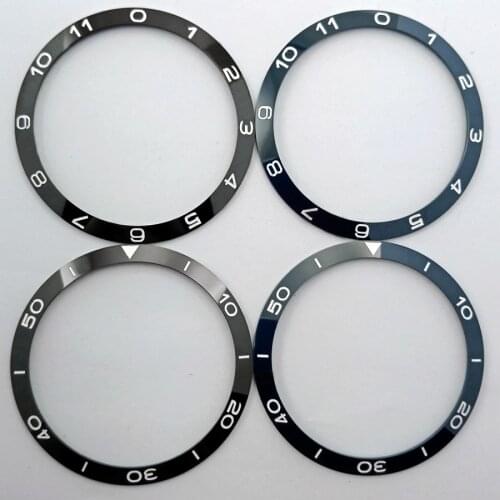 39mm Black Blue Ceramic Bezel Insert Bezel Kit Accessories For 41mm Mens Watch