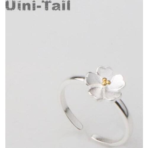 Uini-Tail 925 sterling silver classic cherry handmade ring original fashion literary temperament beautiful flower ring GN283