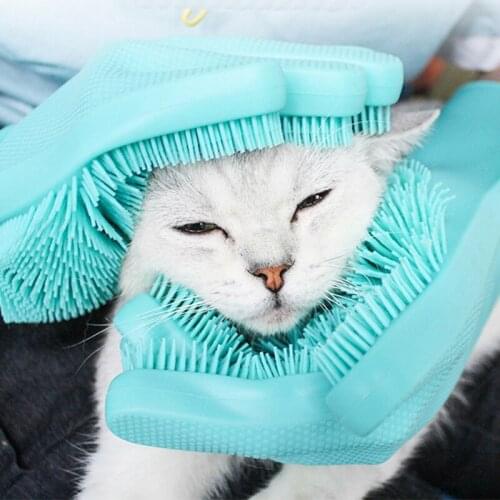 Cute Cat Glove Pet Products Dogs Pets Accessories Pet Dog Cat Grooming Brush Glove Pet Hair Deshedding Comb Brush Pet Gloves