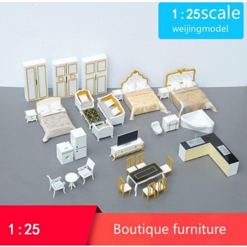 Construction Sand Table Model Handmade Material Mini Indoor Furniture Sofa Bed Wardrobe Kitchen And Bathroom Appliances Model