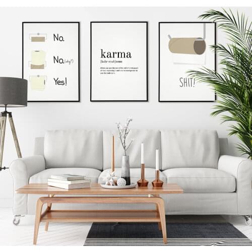 Funny Bathroom Poster Humor Canvas Painting Quote Scandinavian Wall Art Pictures For Living Room Modern Home Decorative Prins