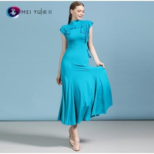 New ballroom dance dress dance ballroom waltz dresses practise dancing full-skirted dress MY812