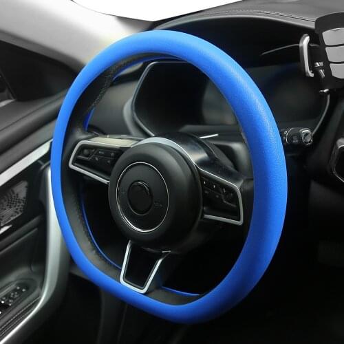 NEW Car Styling Universal Car Silicone Steering Wheel Glove Cover Texture Soft Multi Color Soft Silicon Steering Wheel