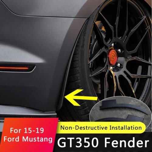 QHCP PP Plastic Black Car Mud Flaps Splash Guards Rear Wheel Mudguards Fenders For Ford Mustang 2015-2019 Exterial Accessories