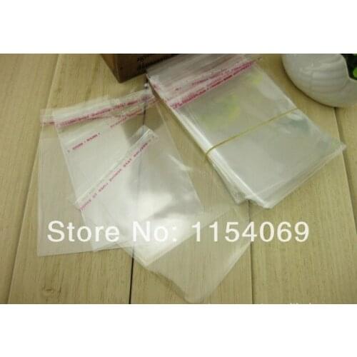 Clear Resealable 400pcs Cellophane/BOPP/Poly Bags 7*12cm Transparent Opp Bag Packing Plastic Bags Self Adhesive Seal Ziplock