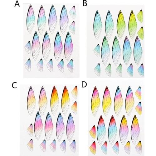 Handmade Fairy Simulated Dragonfly Cicada Vivid Wings Material Pendant Earrings Insect Butterflies Wings Jewelry Making