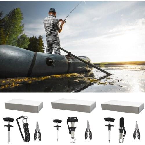 3-piece Fishing Control Device Stainless Steel Fish Control Pointy Mouth Straight Handle Hook Remover Unhooker