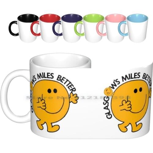 Vintage Glasgow Ceramic Mugs Coffee Cups Milk Tea Mug Glasgow Scotland Scottish Glaswegian Glasgows Miles Better Glasgow Smiles