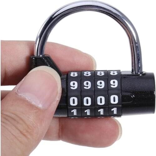 4 Dial Digit Number Combination Travel Password Lock Combination Padlock Zinc Alloy 4 Colors coded lock Security Safely Code new