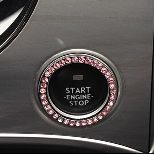 Diamond Ignition Switch Cover Decoration Sticker Protection Ring for Volvo S40 S60 S80 XC60 XC90 V40 V60 C30 XC70 V70