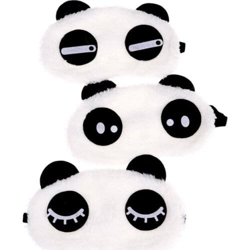 1PCS White Lovely Panda Eye Mask Eyeshade Shading Sleep Cotton Goggles Health Care Eye Mask Sleep Mask Eye Cover