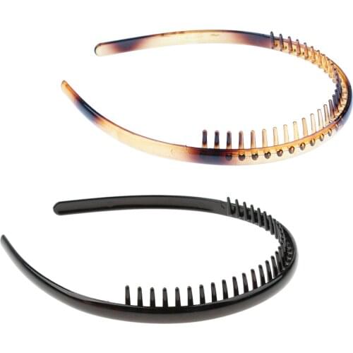 2/set Resin Zigzag Hair Band Sports Football Headband for Women Men