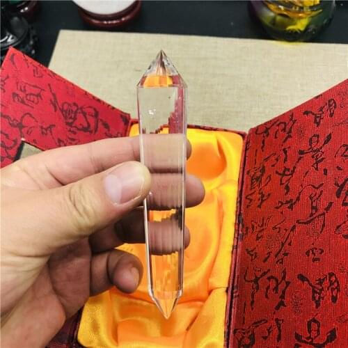 24 Sided Natural Clear Double Terminated Vogel Inspired Crystal Wand